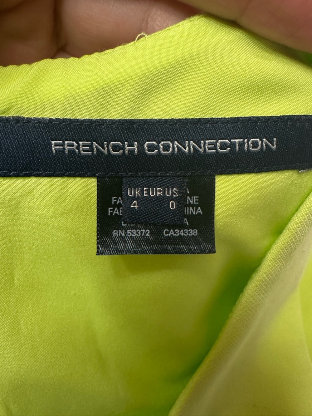 🩷French Connection Neon Lime Mini Dress - Picture 5 of 11